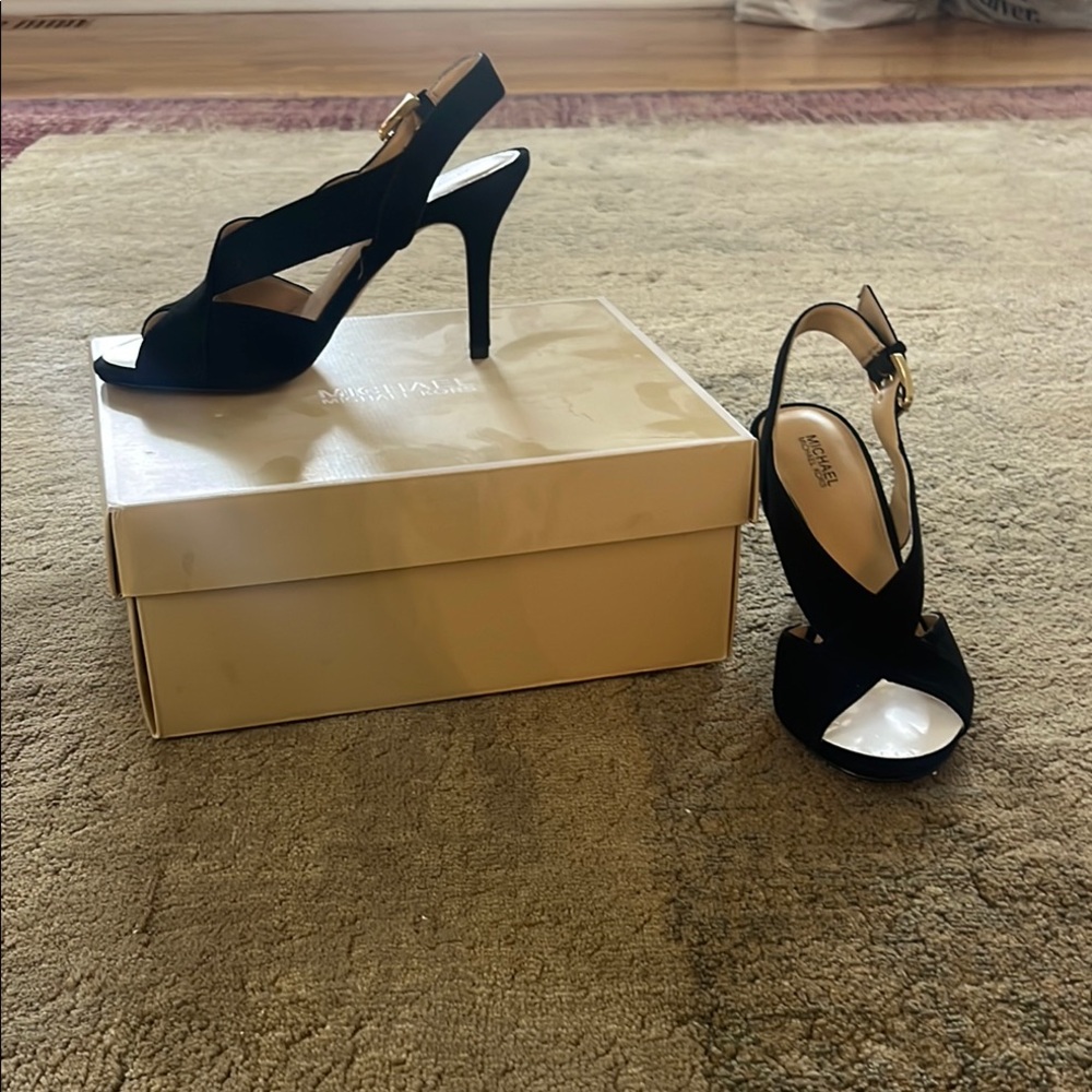 Michael Kors Black Stiletto Slingback Heels